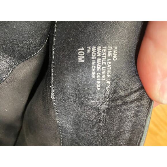 Charles David Piano Women's Black Leather Stiletto Heel Over-the-Knee Boots 10M - Picture 5 of 5